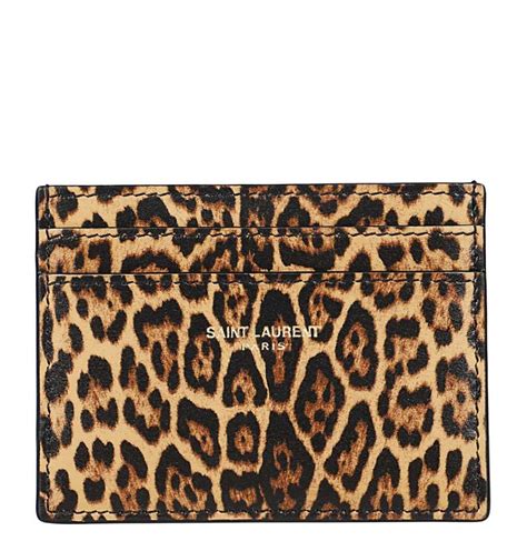 porte carte ysl leopard|ysl card cases.